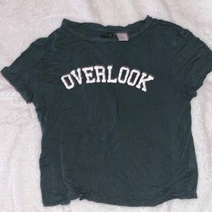 green t shirt “overlook”